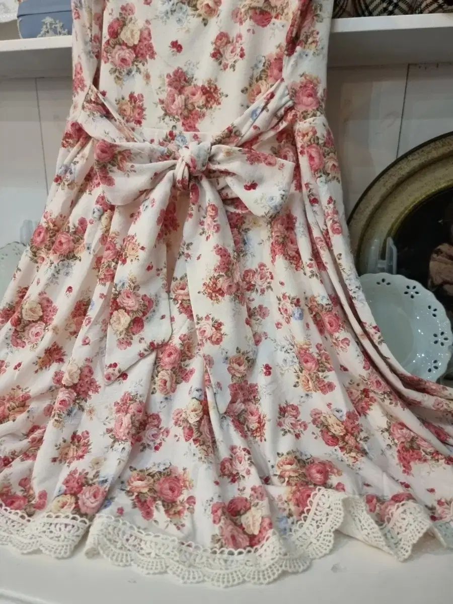  Liz Lisa ローズ フローラル レース ONE PIECE 長袖 七分袖 ミニワンピース