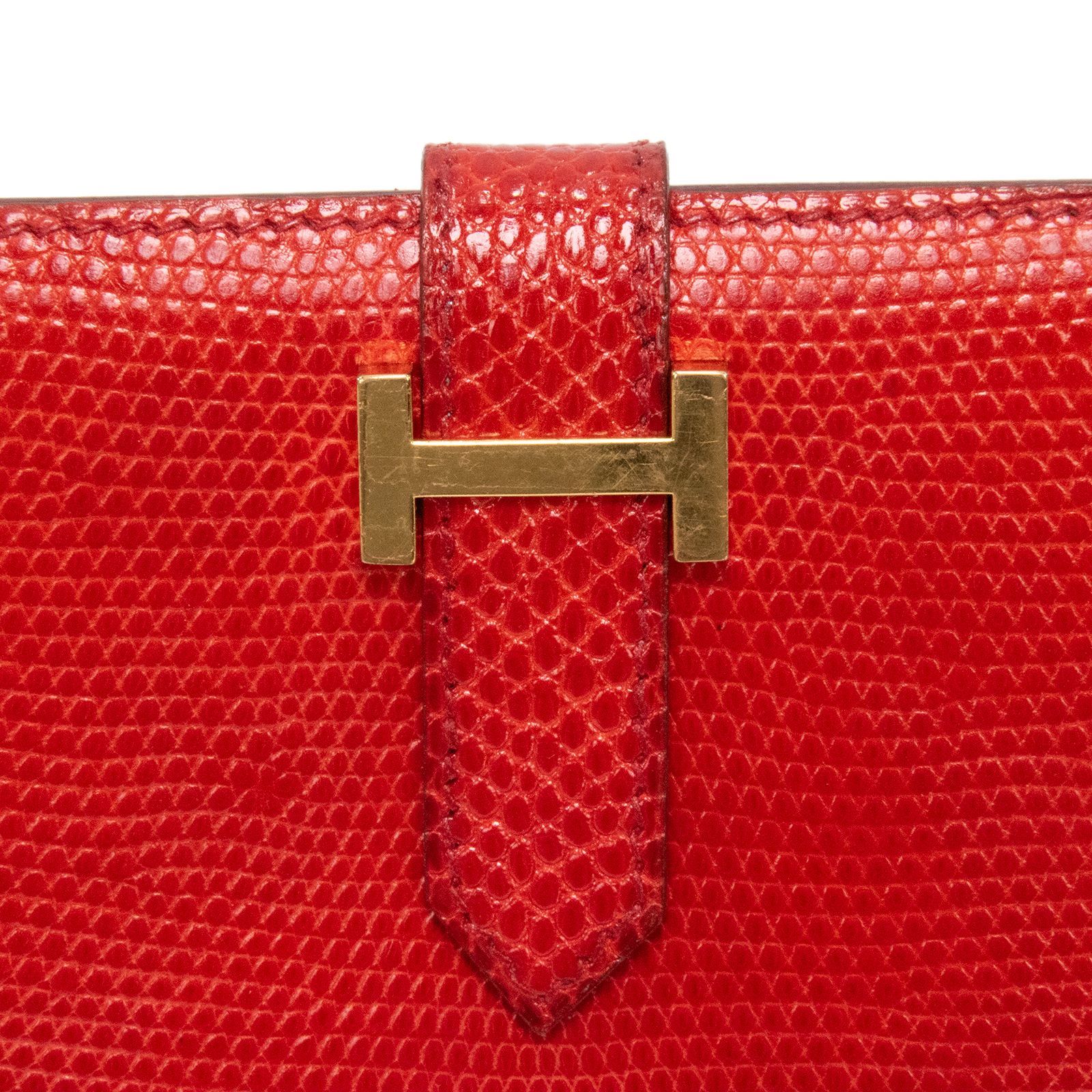 エルメス べアン クラシック リザード 長財布 HERMES エルメス ベアンクラシック ゴールド金具 長財布（小銭入れあり