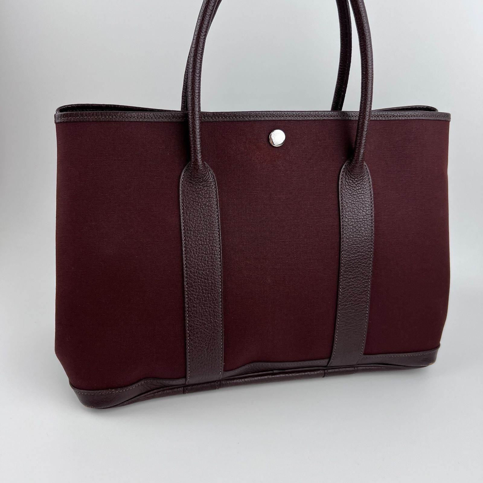 値下げ中【美品】HERMES エルメス ガーデンパーティPM □I刻印 エルメス ガーデンパーティー PM ノワール ネゴンダ W刻印 - ブランド