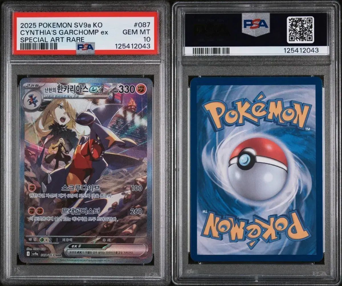 ポケモンカード 韓国版 난천의 한카리아ス SAR PSA10