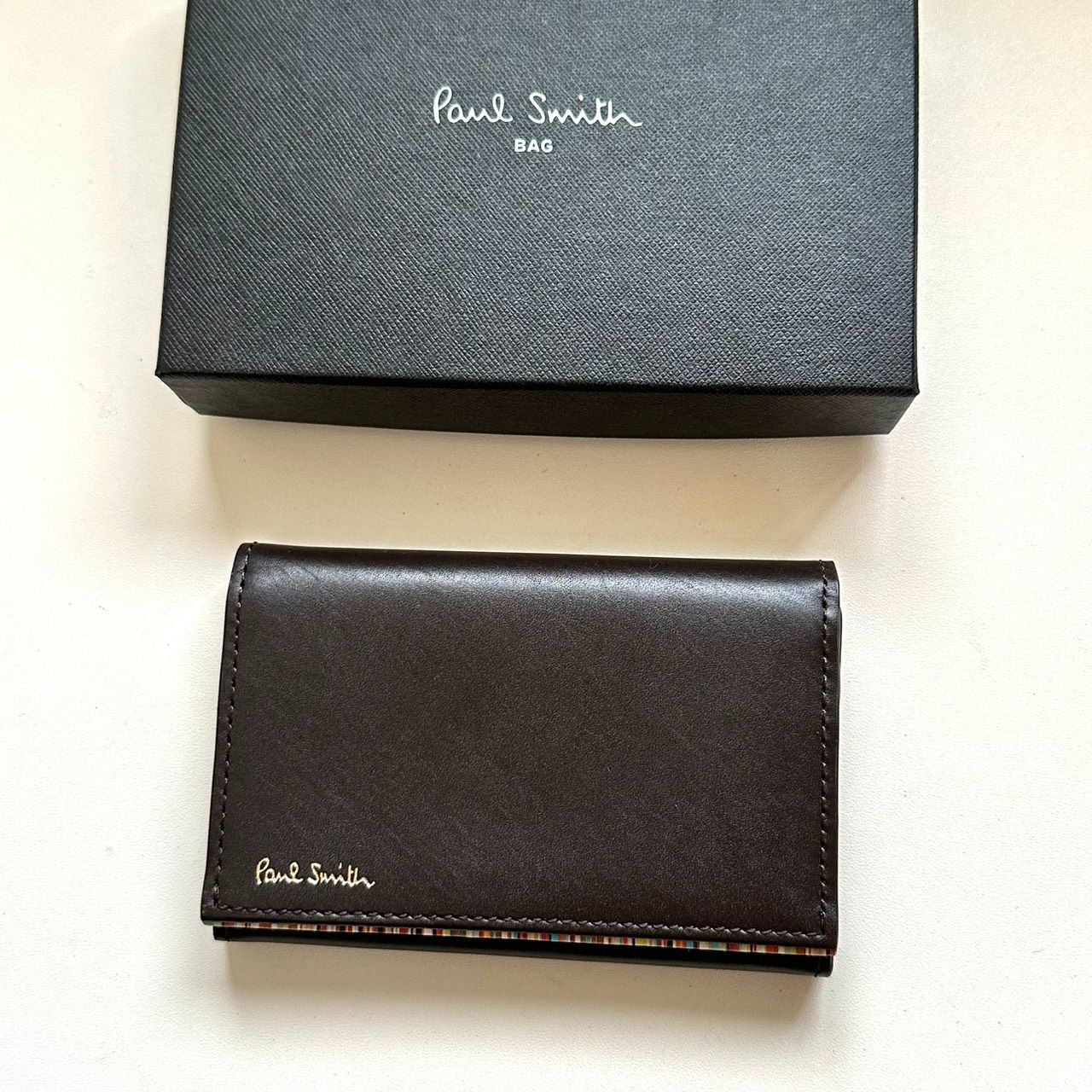 ポールスミス Paul Smith 名刺入れ カードケース ダークブラウン