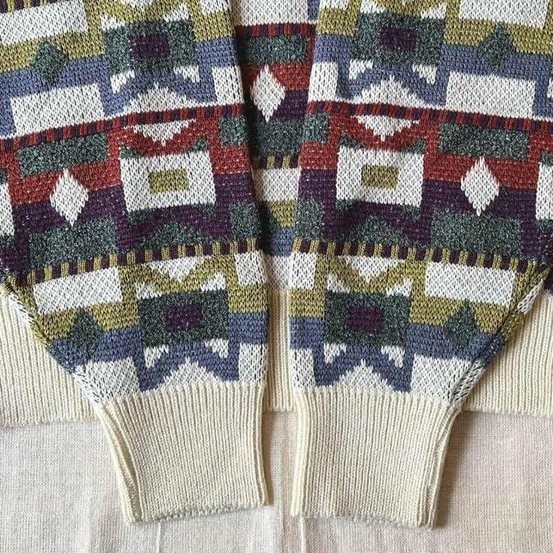 90s vintage ヴィンテージ古着 幾何学柄 ネイティブ柄 マルチカラー