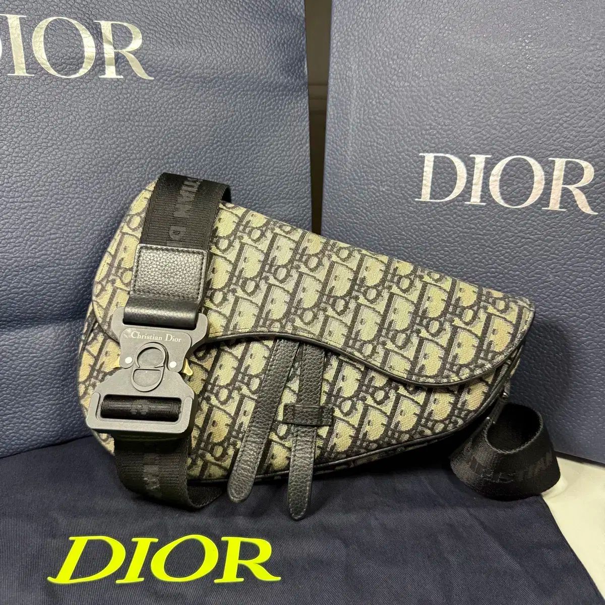 ミディ フルセット 21SS Dior オブリーク ジャカード サドルバッグ