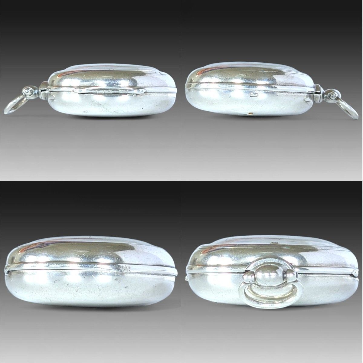 1856年製 英国バーミンガム 純銀懐中時計 バージ脱進式 鎖引きフュゼ ペアケース 動作品 鍵付 アンティーク スターリングシルバー