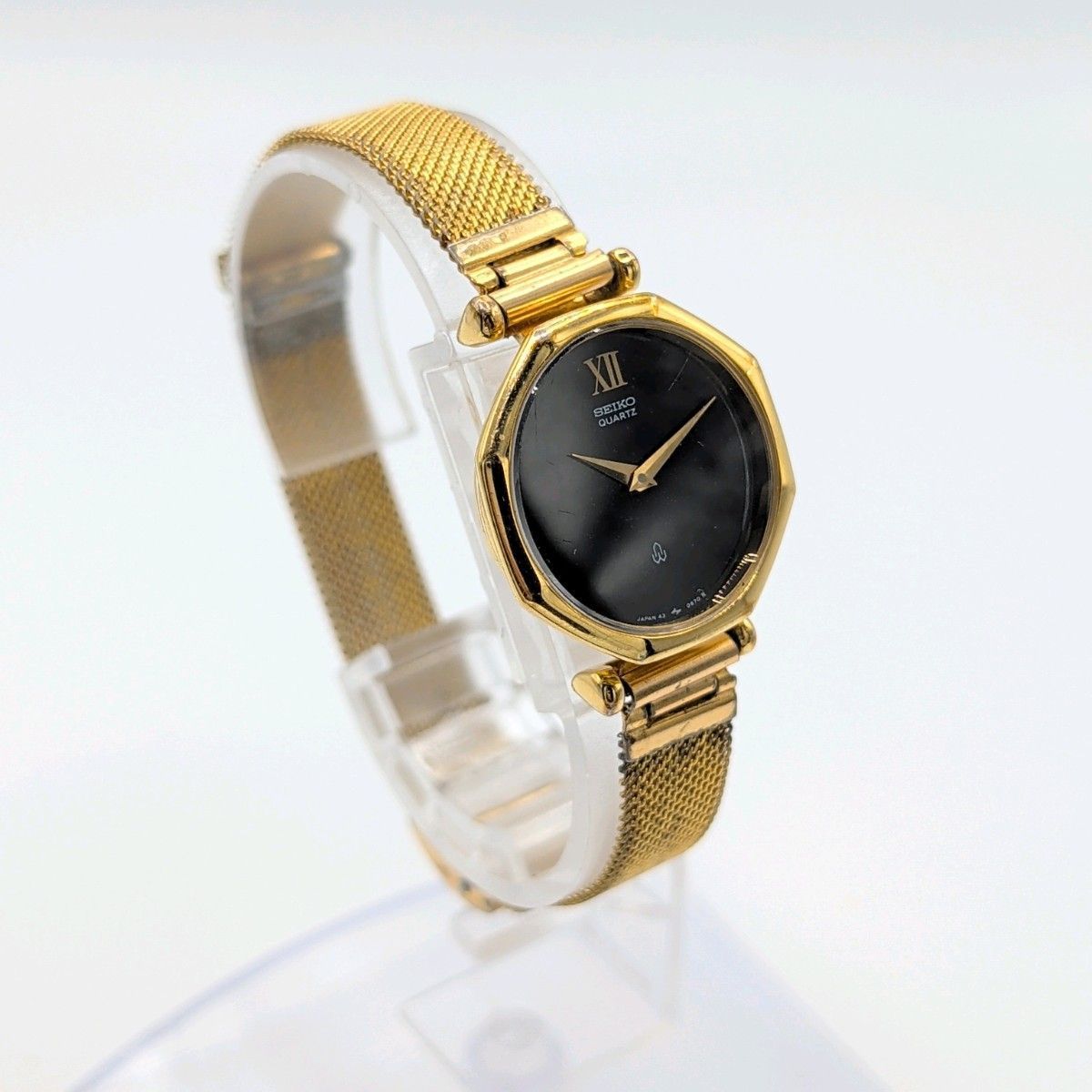 レア SEIKO セイコー デザイナー ゴールド QUARTZ 正確稼働 レトロ セイコー グランドクォーツ 4843-8040 / SEIKO GRAND QUARTZ 4843-8040