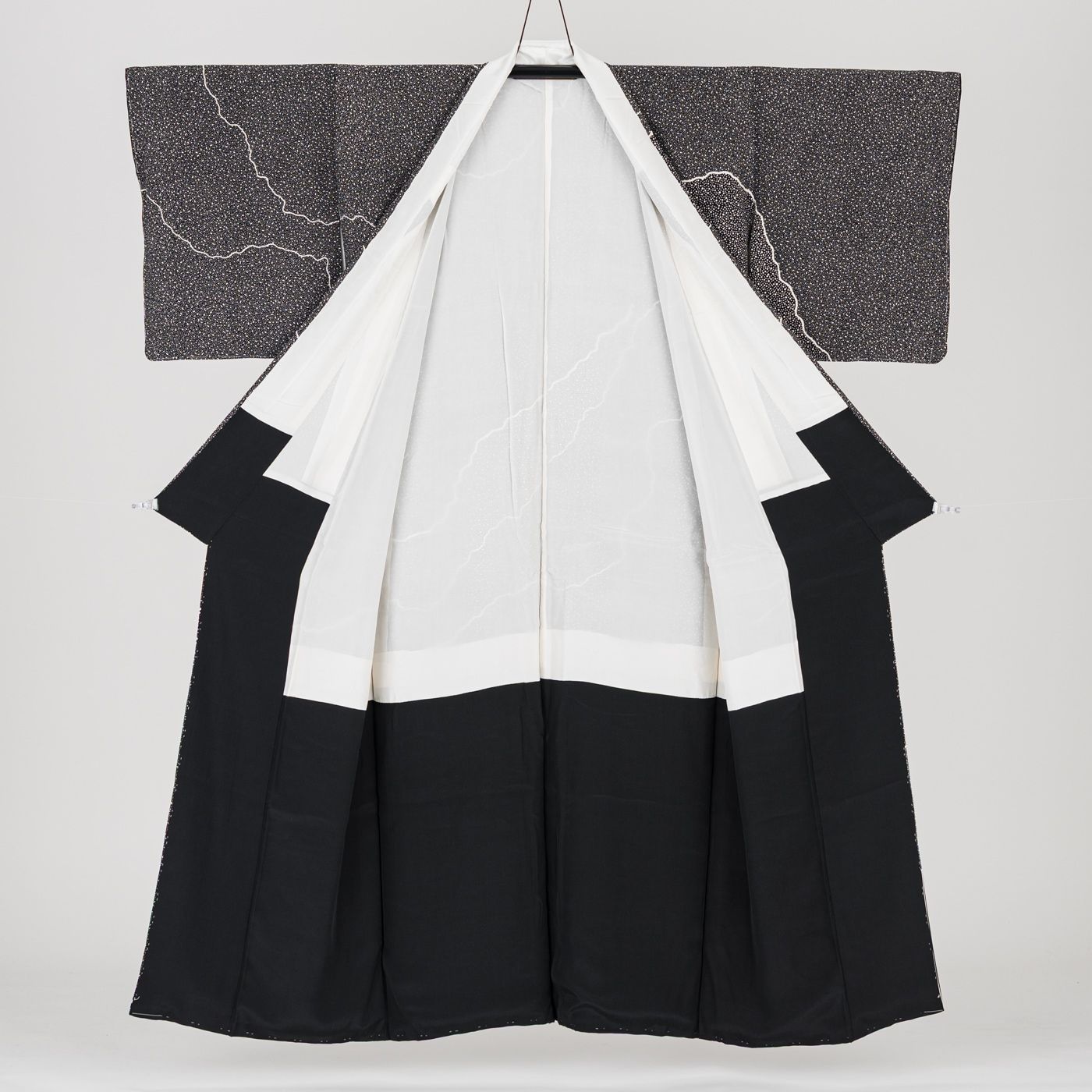 訪問着 霞取りに縞