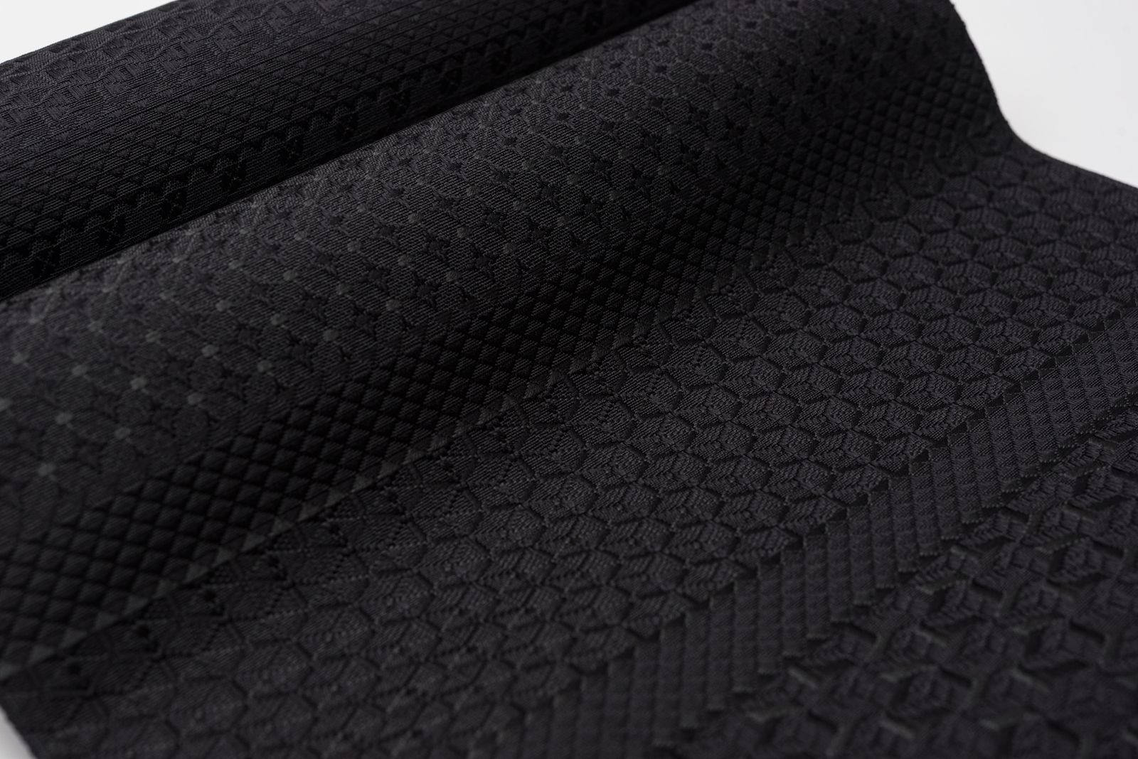  お仕立て付き 本場筑前博多織 紋八寸 籠編段 名古屋帯 帯