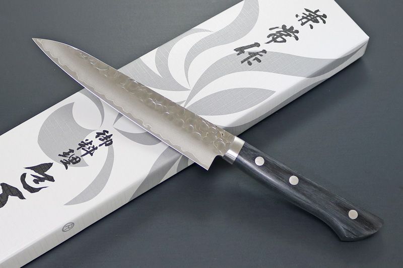 包丁 KC-944 兼常作 鎚目VG-1 黒合板柄 ペティ 135mm