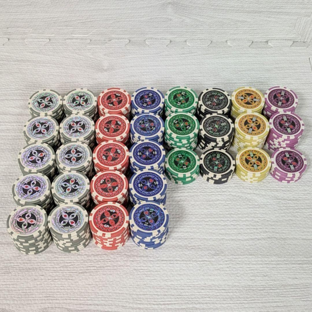 POKER 300ピース ポーカーチップセット テキサスホールデム サイコロ トランプ アタッシュケース