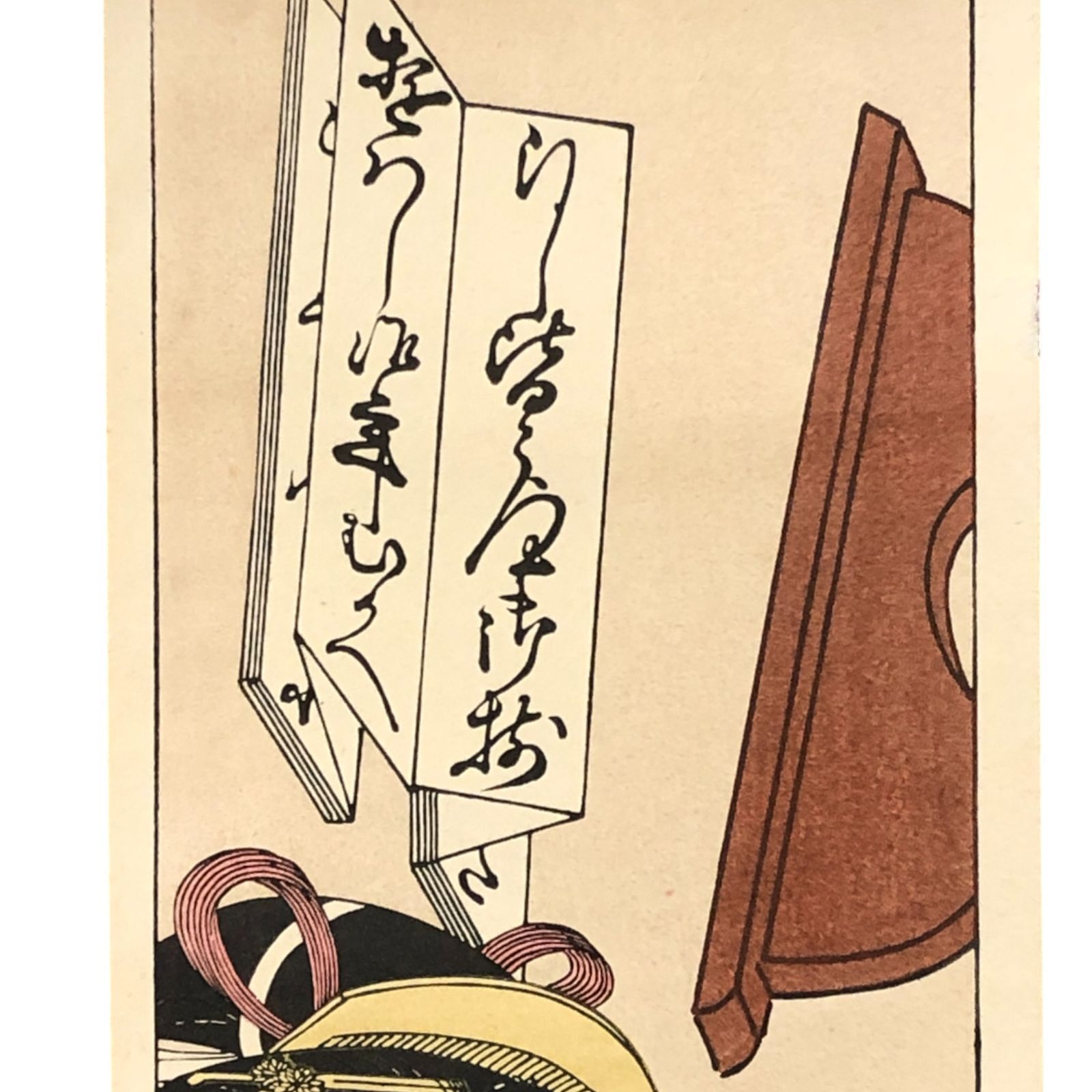 春画 木版画 縦長 69×14cm 1 ☆浮世絵/艶本/枕絵/江戸文化/和本/版画