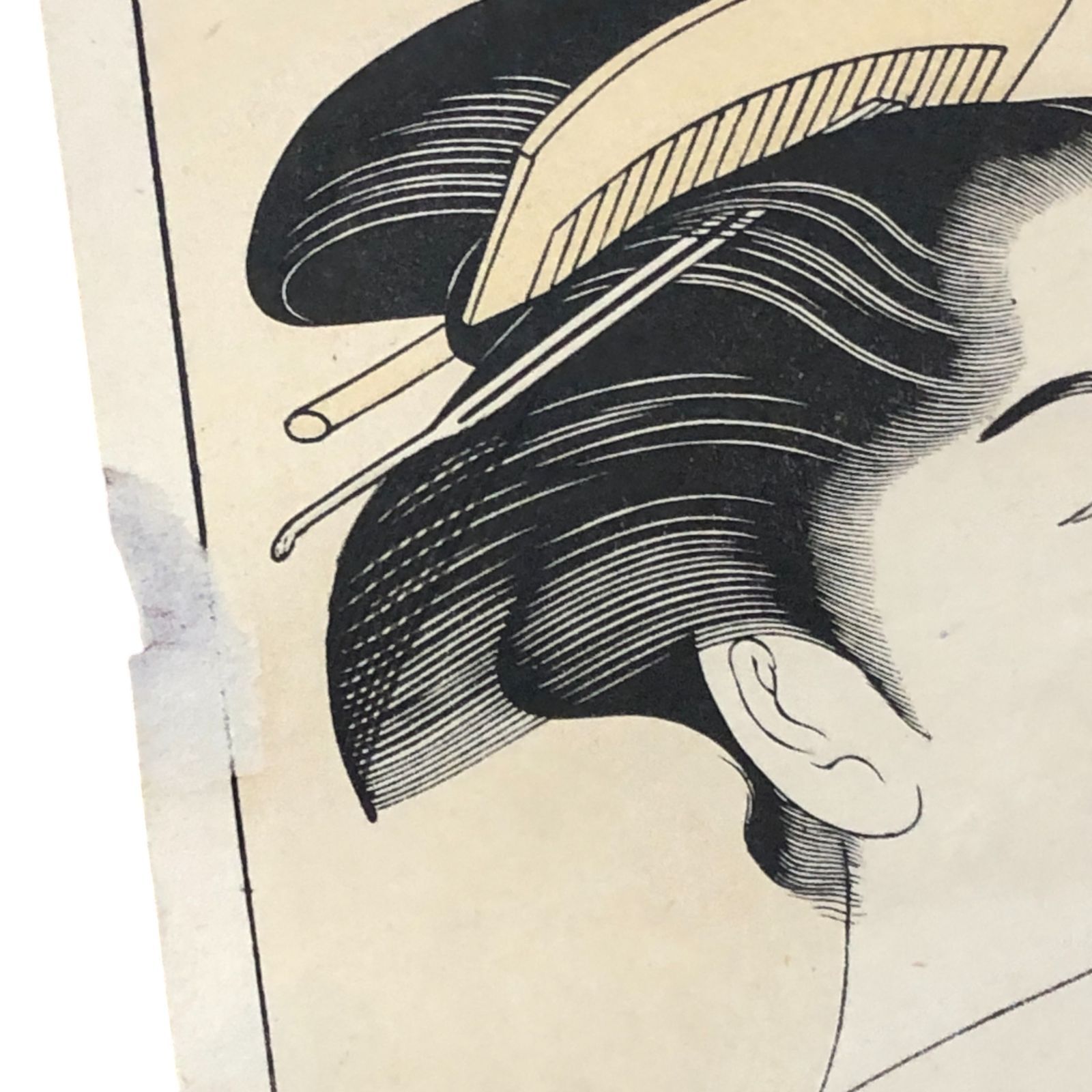 春画 木版画 縦長 71×13cm 5 ☆浮世絵/艶本/枕絵/江戸文化/和本/版画