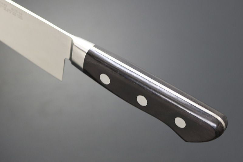 関兼常作 AUS-10 モリブデン鋼 口金付黒合板柄 三徳 180mm KC-185 シェフナイフ 庖丁 キッチンツール 軽量