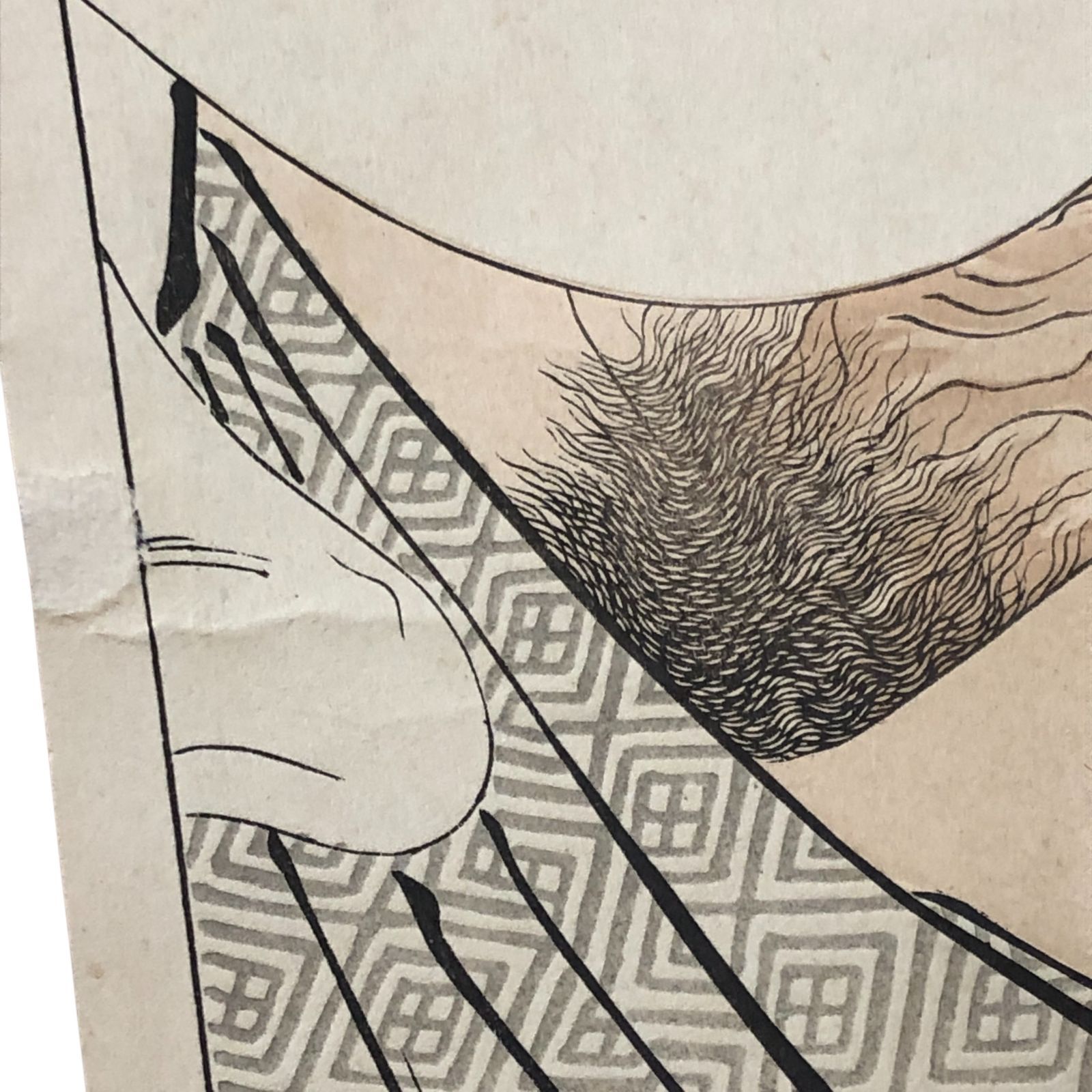 春画 木版画 縦長 71×13cm 5 ☆浮世絵/艶本/枕絵/江戸文化/和本/版画