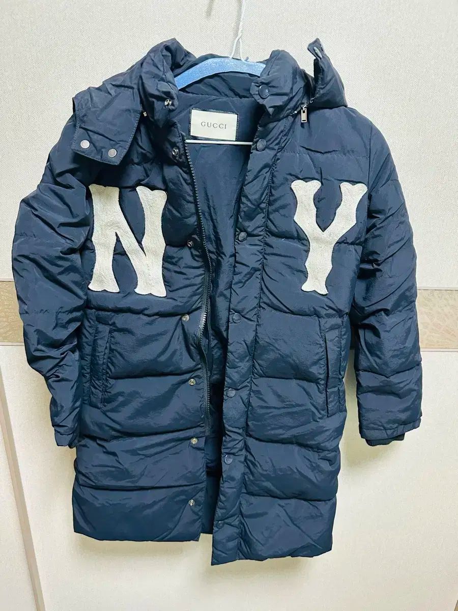 グッチ NY ダウンジャケット ロング丈 ネイビー 150