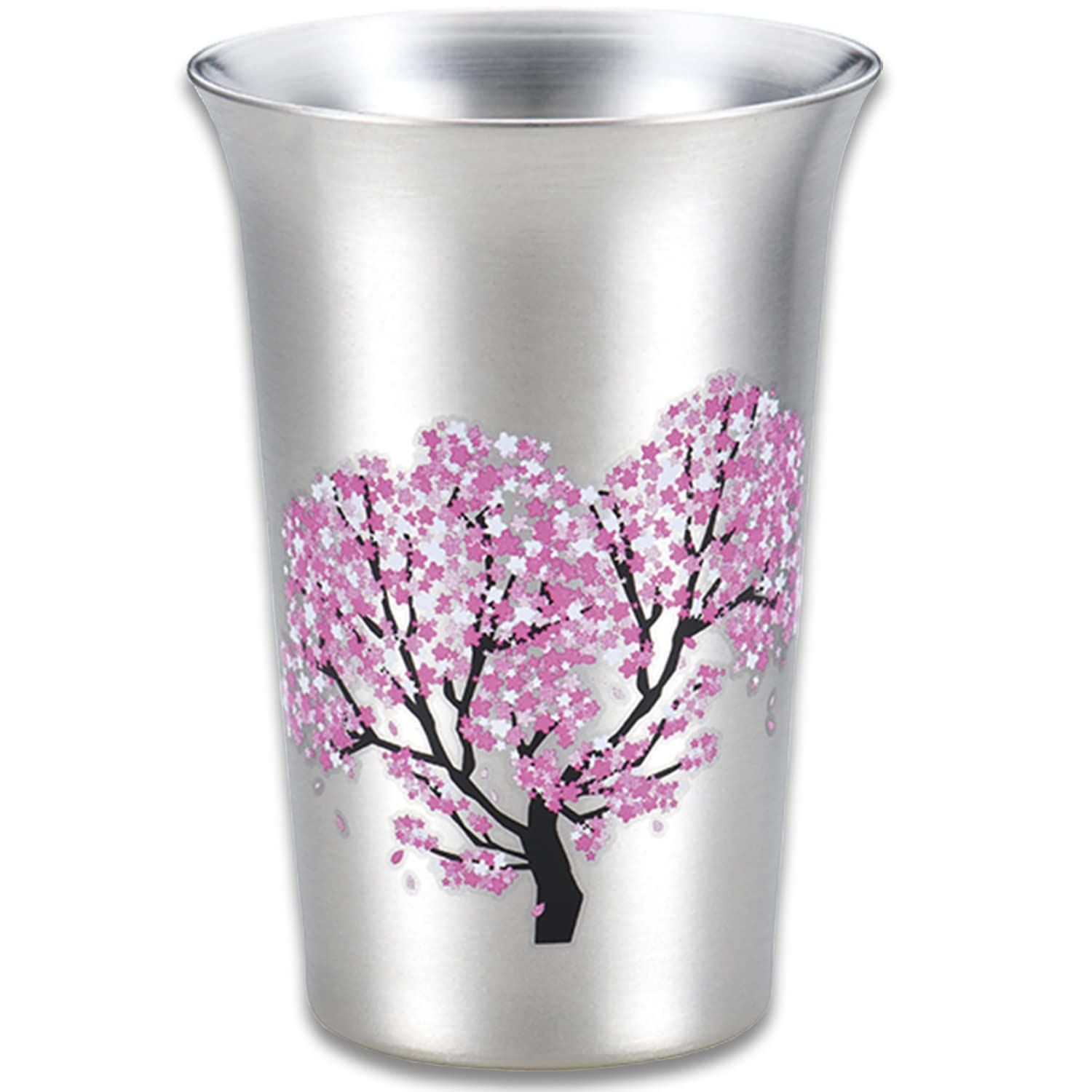 スリースノー 日本酒グラス 150ml 桜 冷たいお酒を注ぐと色が変わる まどろむ酒器 燕三条 Three Snow 新越ワークス 31913