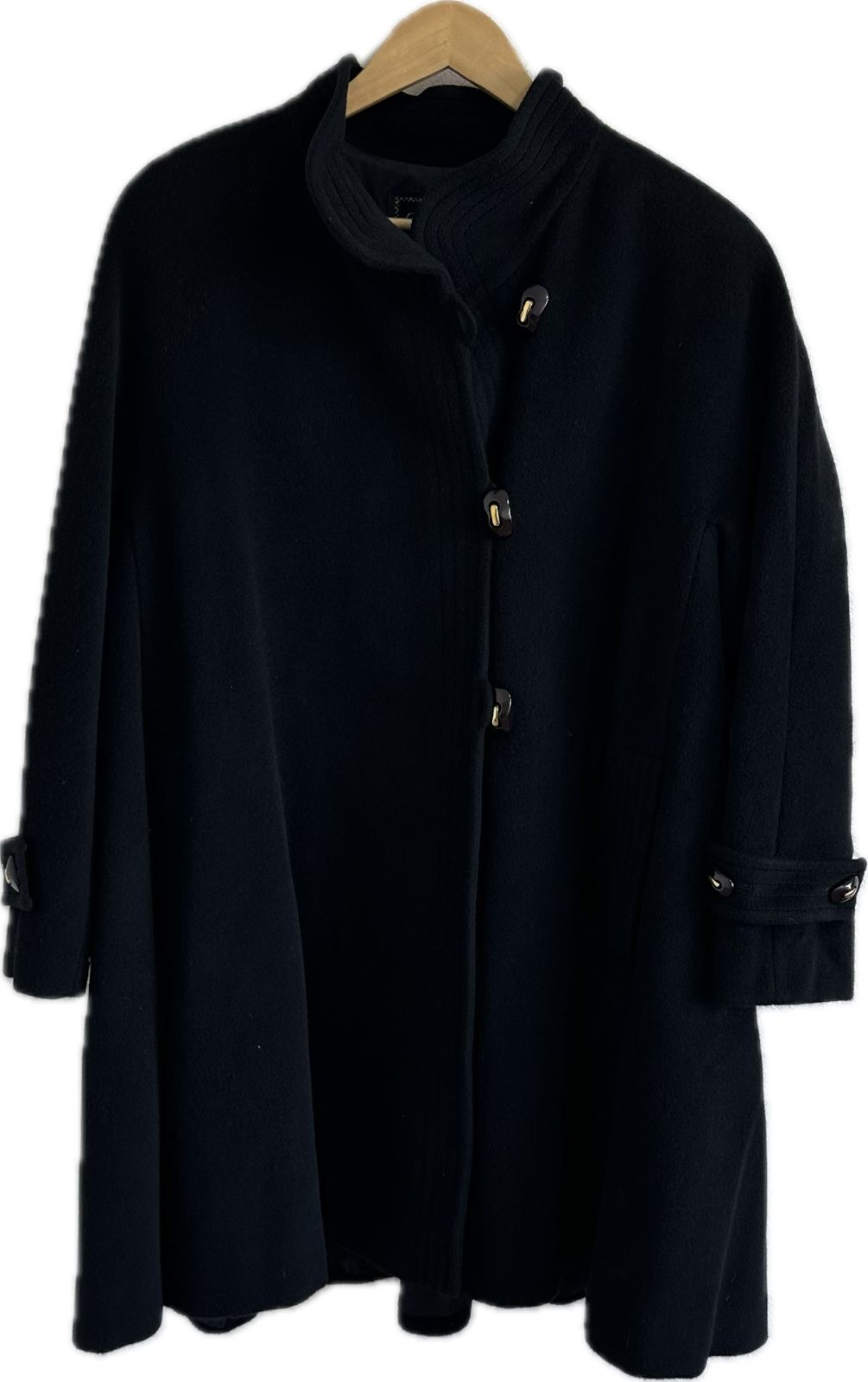 Z1590【美品】Cremonaクレモナ ロングコートアウター ブラック