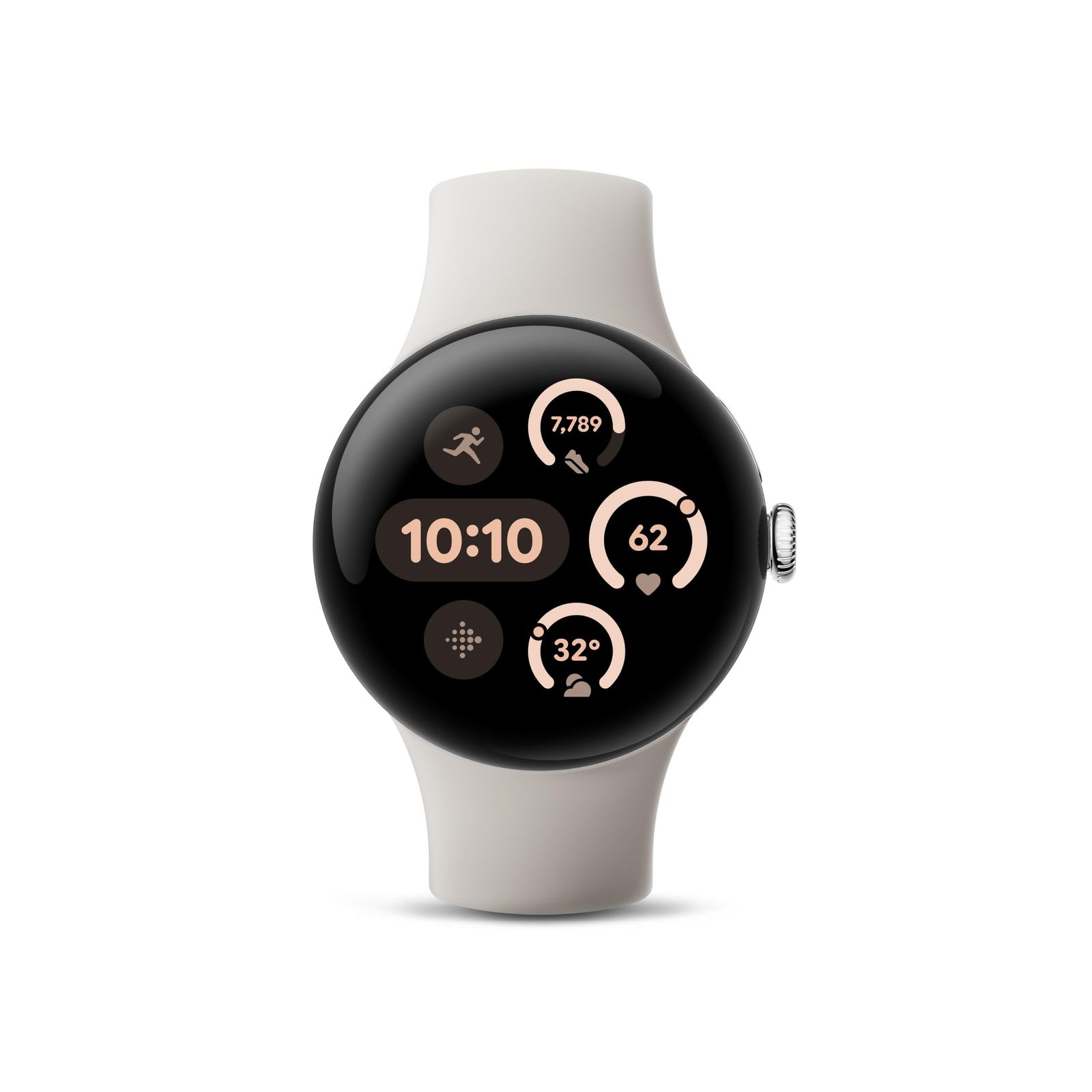 Google グーグル Pixel Watch 3 41mm Polished Silver アルミケース Porcelain アクティブ バン Polished Silver アルミケース Porcelain アクティブ バンド 小 Wi-Fi