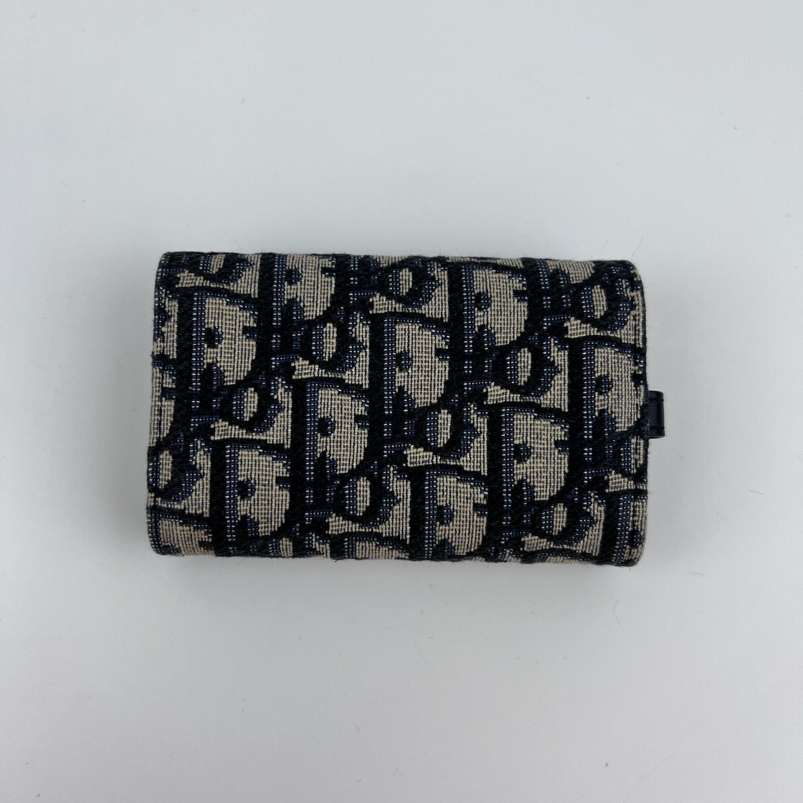 Christian Dior クリスチャンディオール トロッター 4連キーケース キャンバス レザー ネイビー ヴィンテージ レディース HIBUOCHI VINTAGE