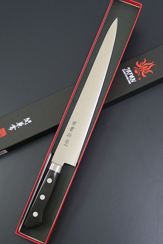 KC-179 関兼常作 モリブデン鋼 口金付黒合板柄 筋引 270mm