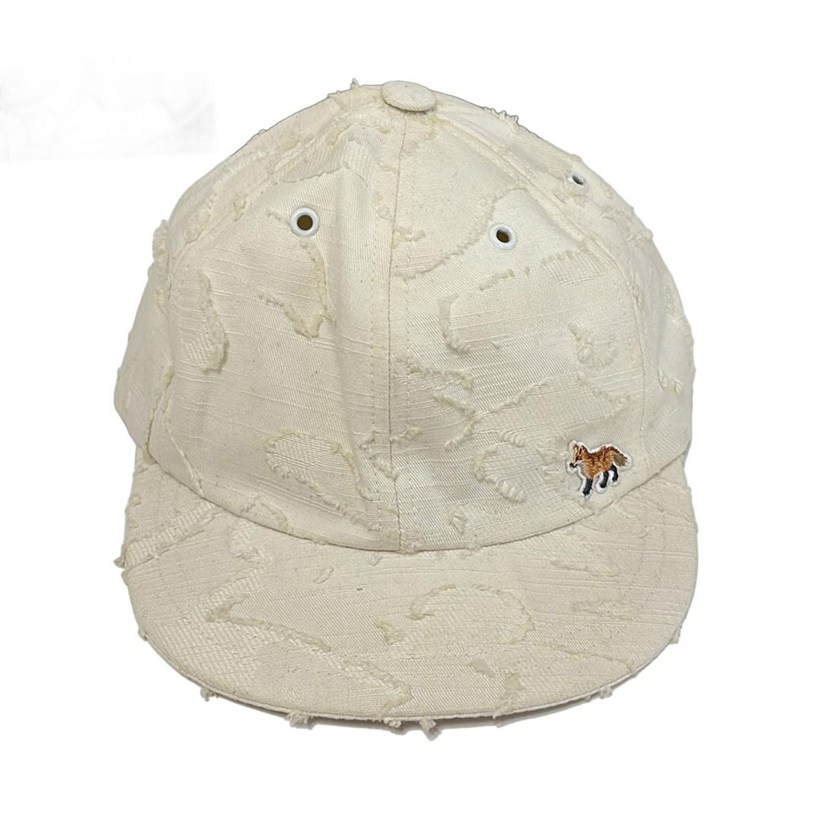 MAISON KITSUNE メゾンキツネ キャップ - アイボリー コットン