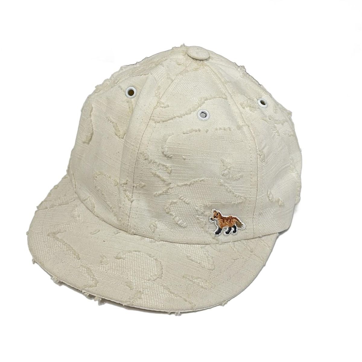 MAISON KITSUNE メゾンキツネ キャップ - アイボリー コットン