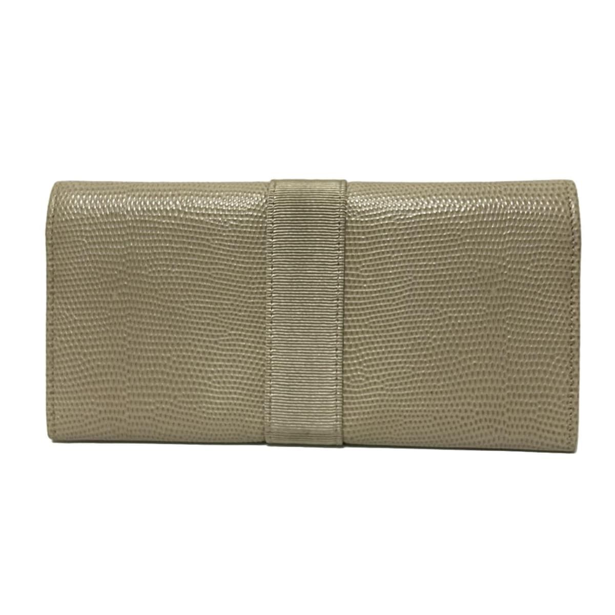 FERRAGAMO SalvatoreFerragamo サルバトーレフェラガモ 長財布 ヴァラ ベージュ 型押し加工 レザー