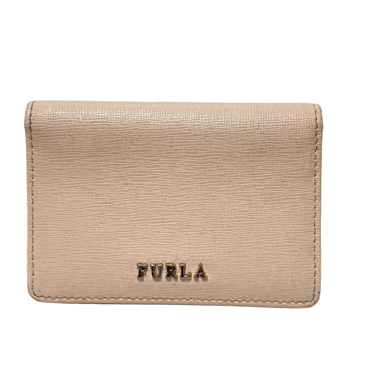 FURLA フルラ 名刺入れ - ライトピンク レザー