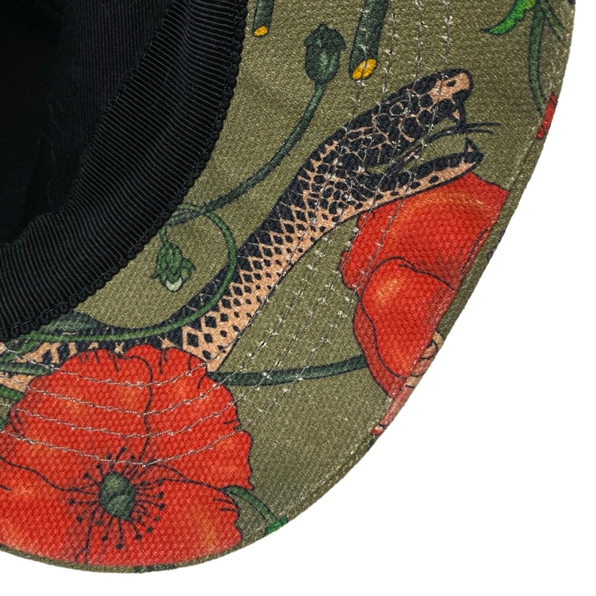  GUCCI グッチ キャップ S57 - カーキ×グリーン×マルチ フローラ 刺繍 ベースボールキャップ キャップ