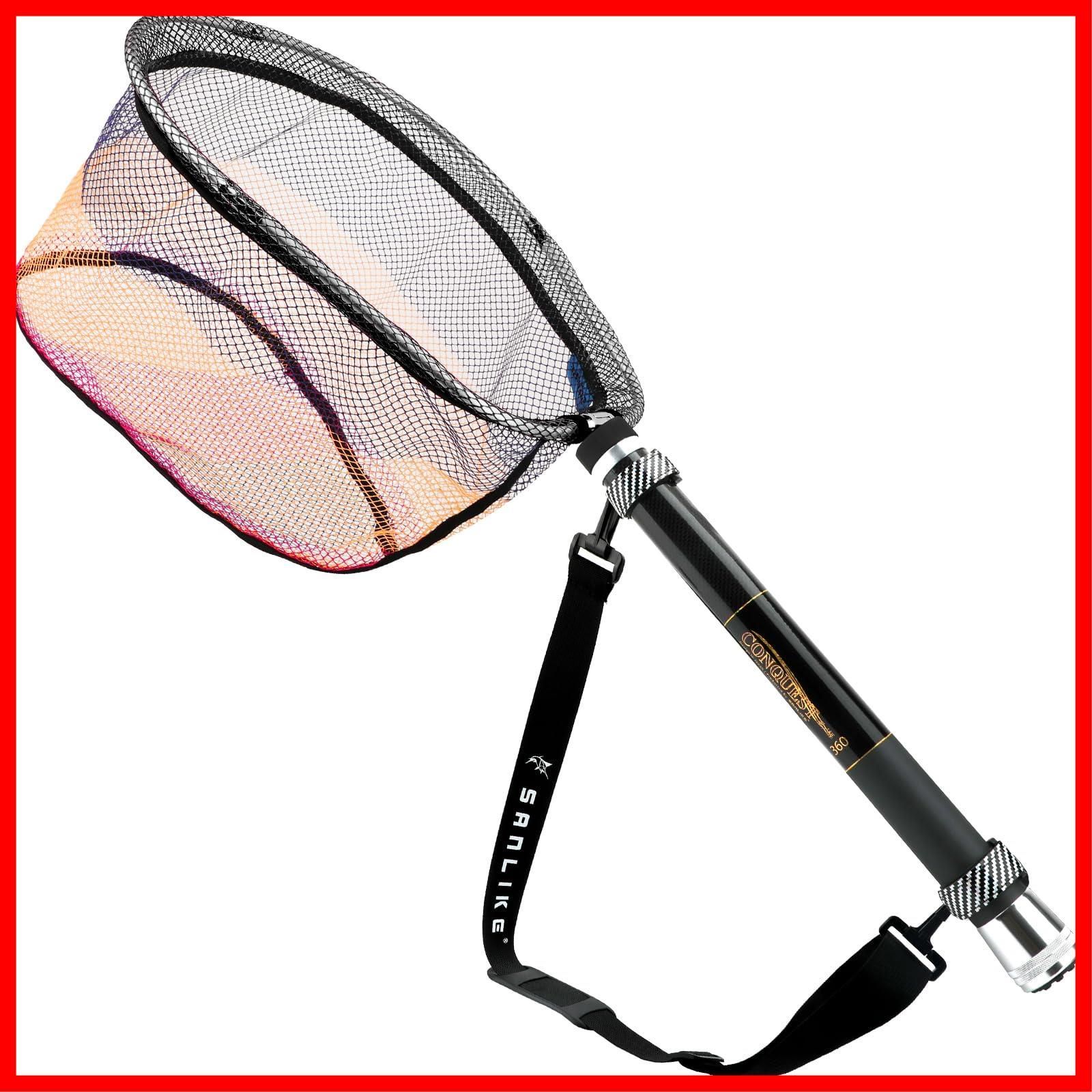 伸縮 タモ 小継 グラス繊維 小継玉の柄 軽量 たも網 タモジョイント コンパクト 玉網セット 携帯便利 淡水海水適用 ランディングネット 2タイプ SANLIKE 2.4M-3.9M