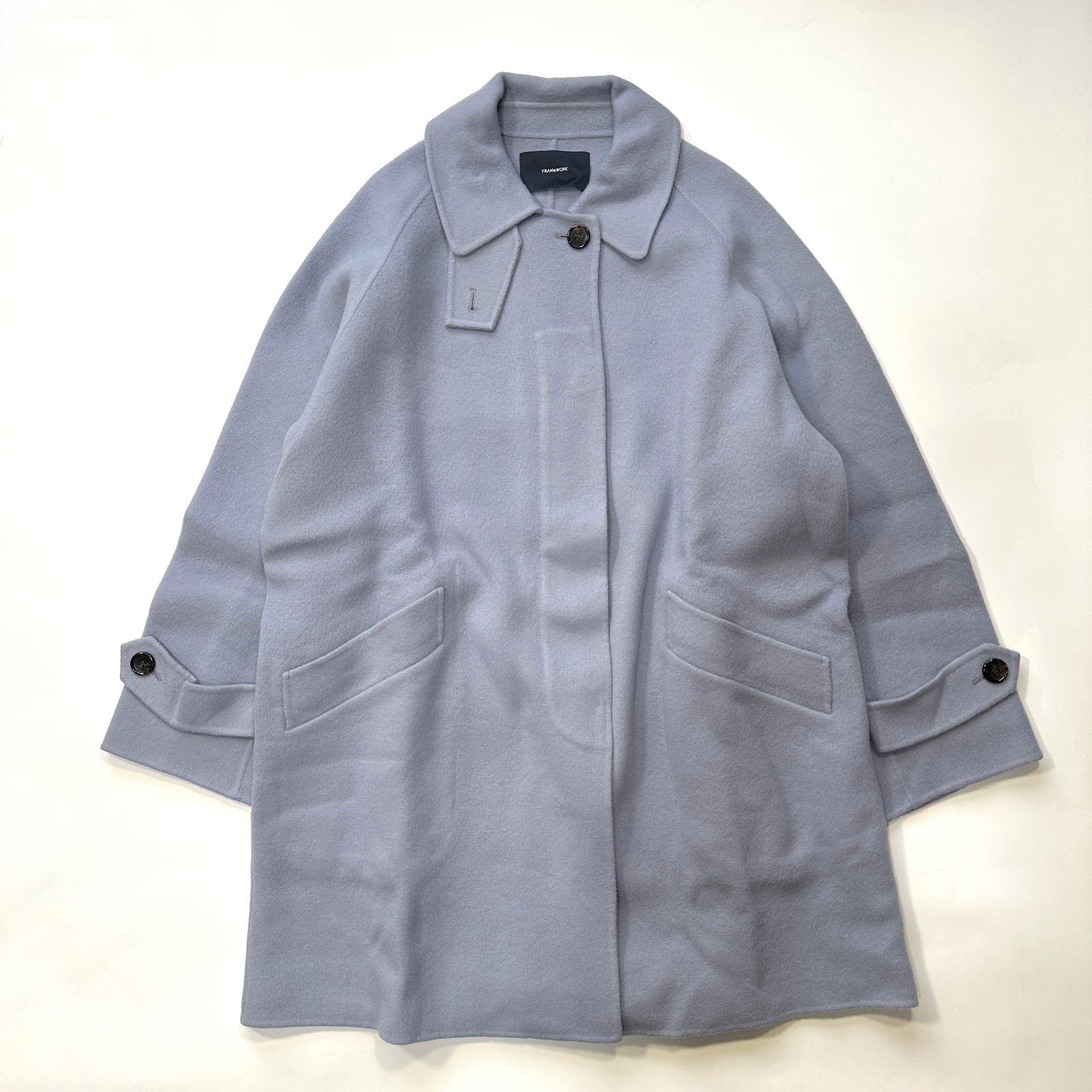 FRAMeWORK フレームワーク リバーバルカラーショートコート 38 スカイ