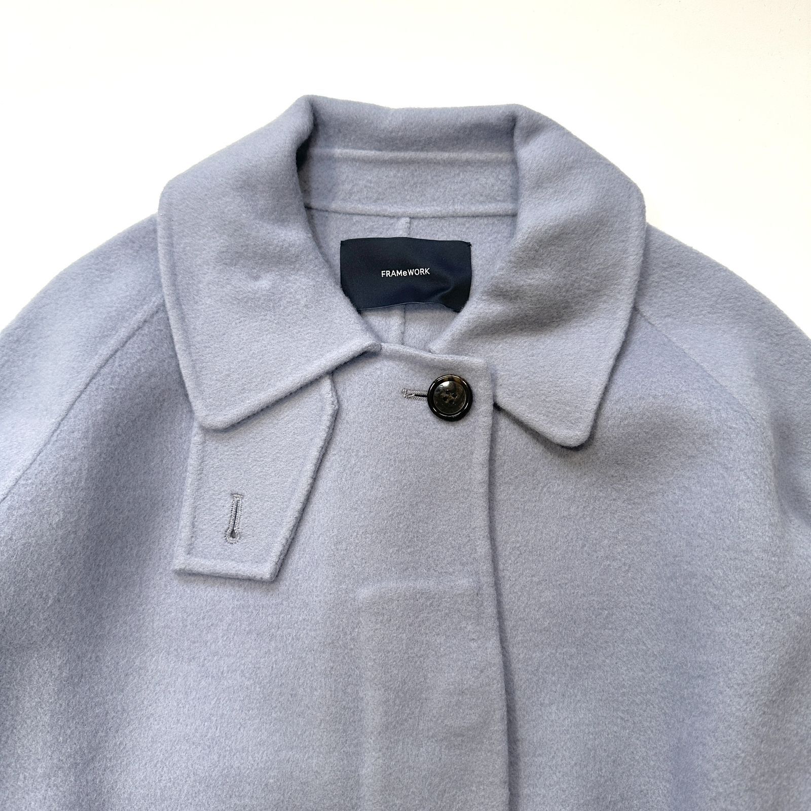 FRAMeWORK フレームワーク リバーバルカラーショートコート 38 スカイ