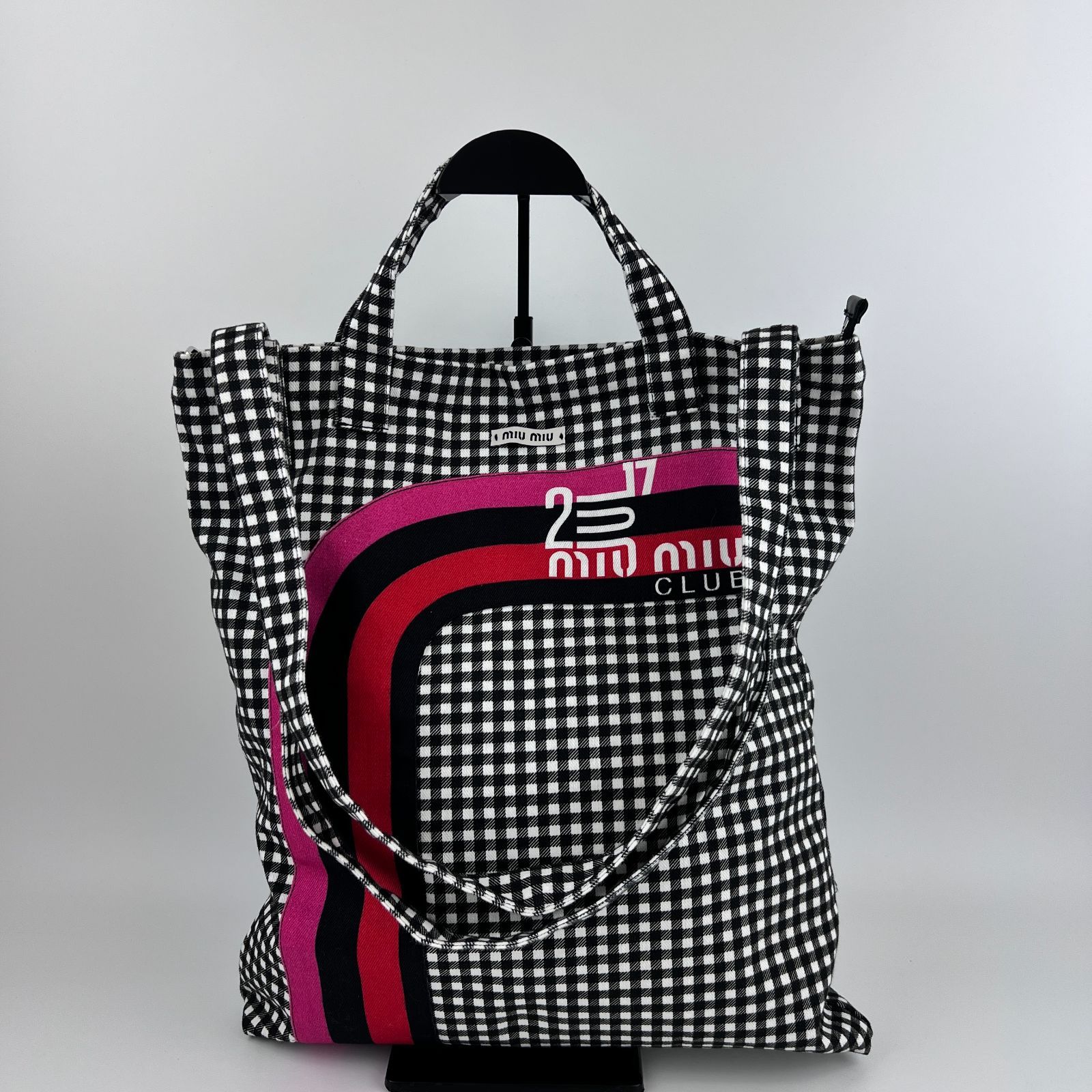 中古】miumiu ミュウミュウ トートバッグ ショルダーバッグ キャンバス