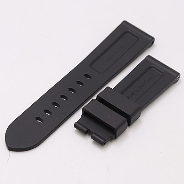 パネライ 純正ベルト ラバー ブラック 24MM用 メンズ腕時計 2000000 NSK MST