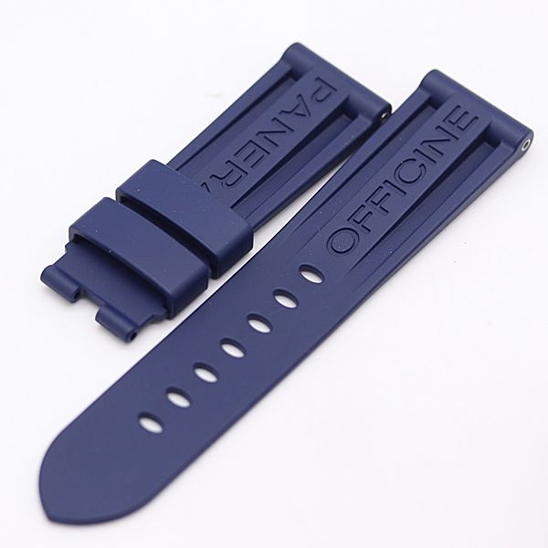 美品 パネライ 純正ベルト ラバー ネイビーカラー 24mm用 メンズ腕時計