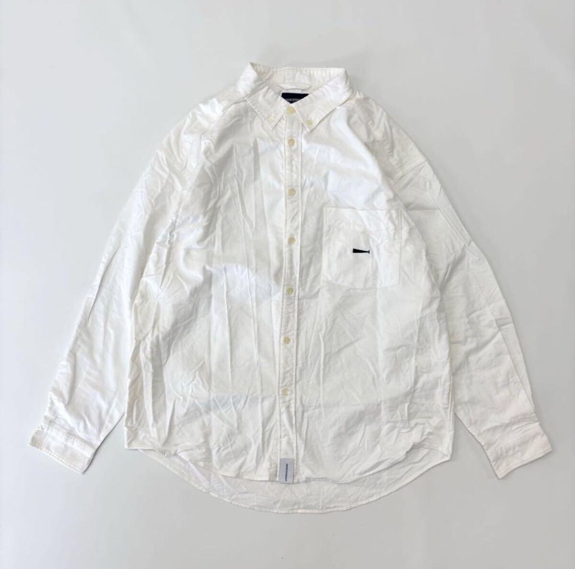 DESCENDANT クジラ 刺繍 ロングスリーブ Tシャツ ロンT サイズ 1 19ss DESCENDANT ディセンダント ブリーチ加工 ロングスリーブ Tシャツ