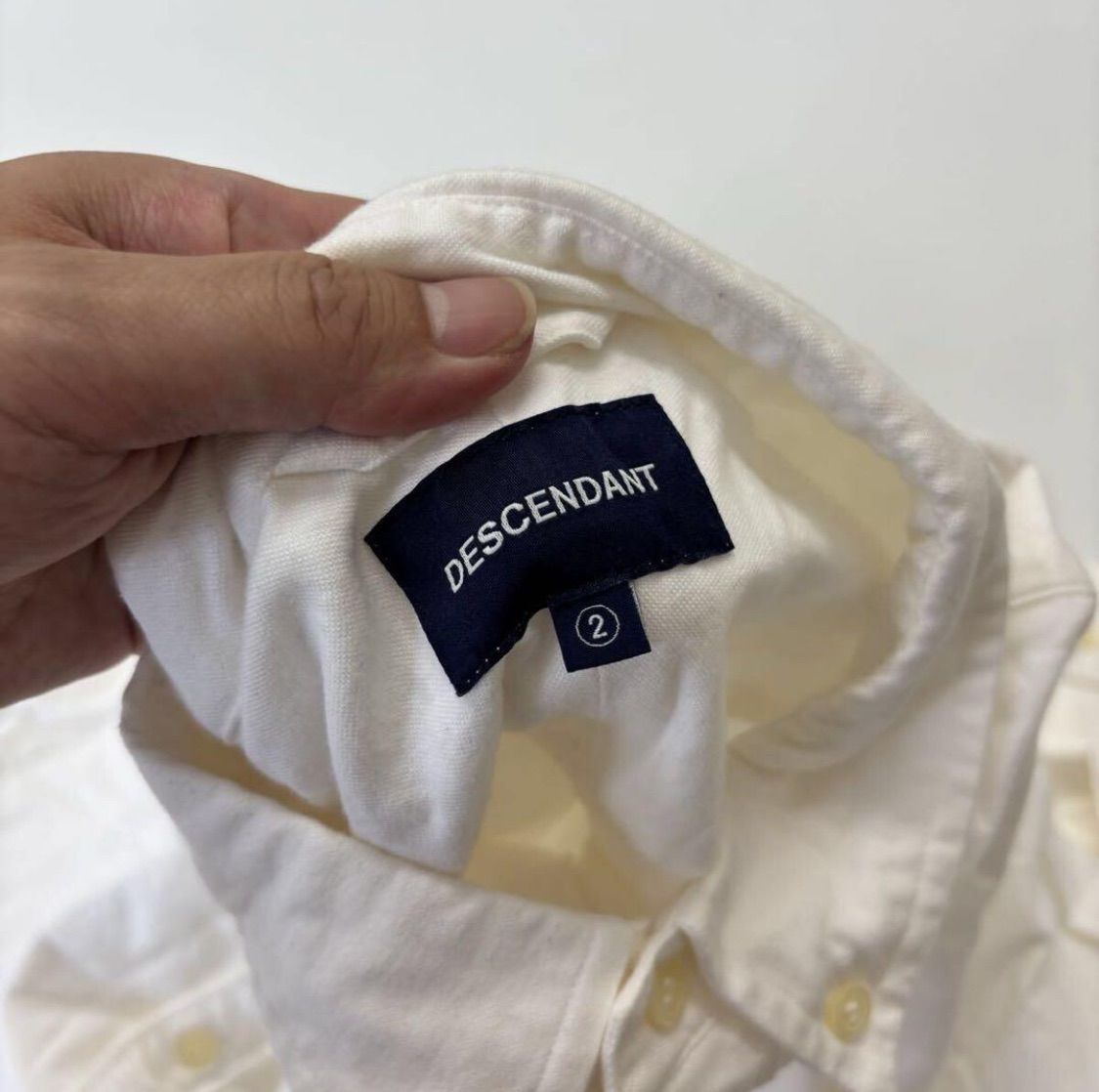 DESCENDANT クジラ 刺繍 ロングスリーブ Tシャツ ロンT サイズ 1 19ss DESCENDANT ディセンダント ブリーチ加工 ロングスリーブ Tシャツ