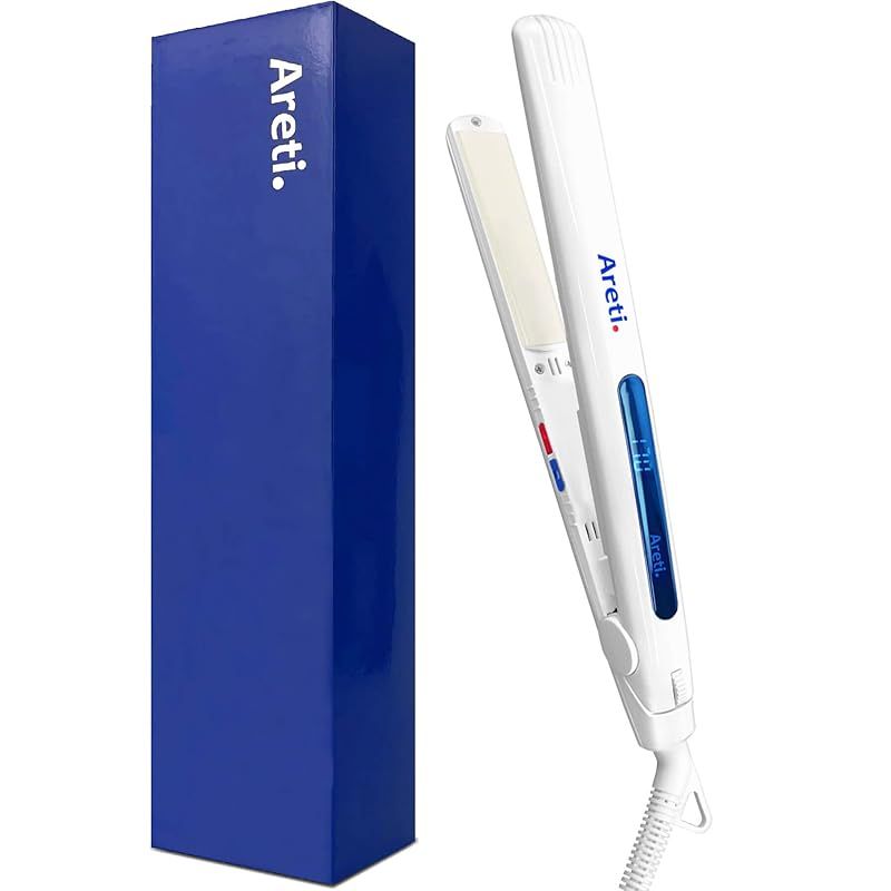 Areti アレティ ヘアアイロン 20mm ピュアセラミック イノベーションモデル 急速加熱 ストレート カール 2way 前髪 メンズにも 24段階の温度調整 海外対応 i679PCPH-WH