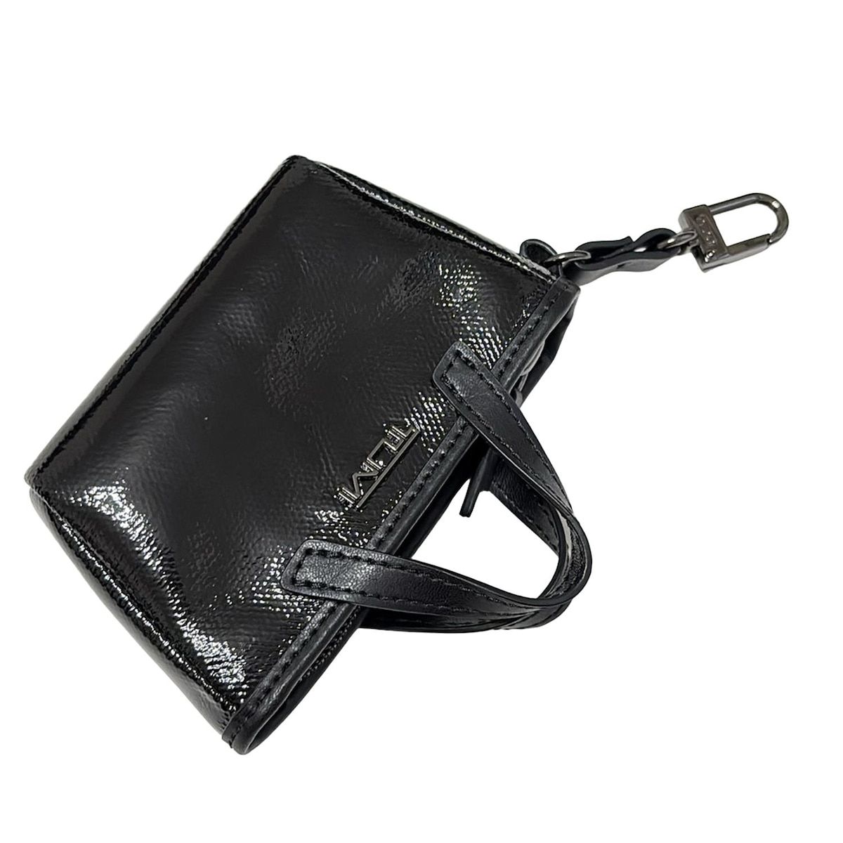 TUMI トゥミ キーホルダー チャーム - 黒 バッグモチーフ ポーチ レザー