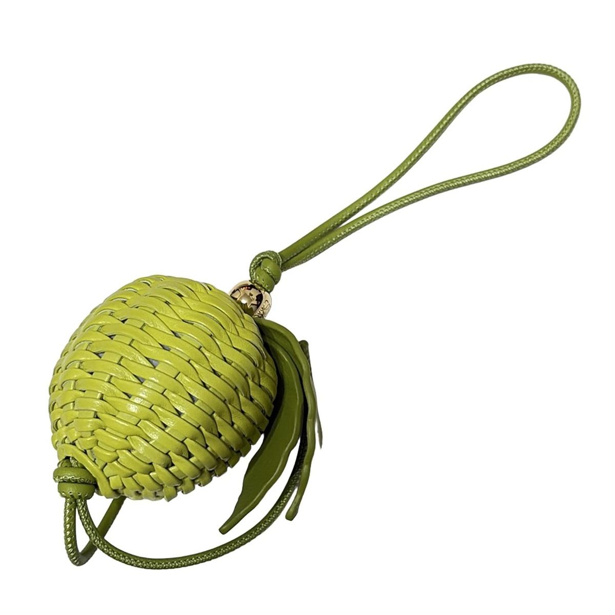 LOEWE ロエベ キーホルダー チャーム アップル ライトグリーン リンゴモチーフ レザー