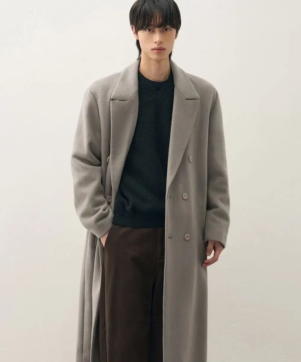 ドローフィット カシミア ローブ ダブル コート