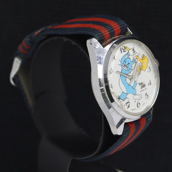 稼働 トムとジェリー 50-7060T 手巻き キャラクター文字盤 メンズ