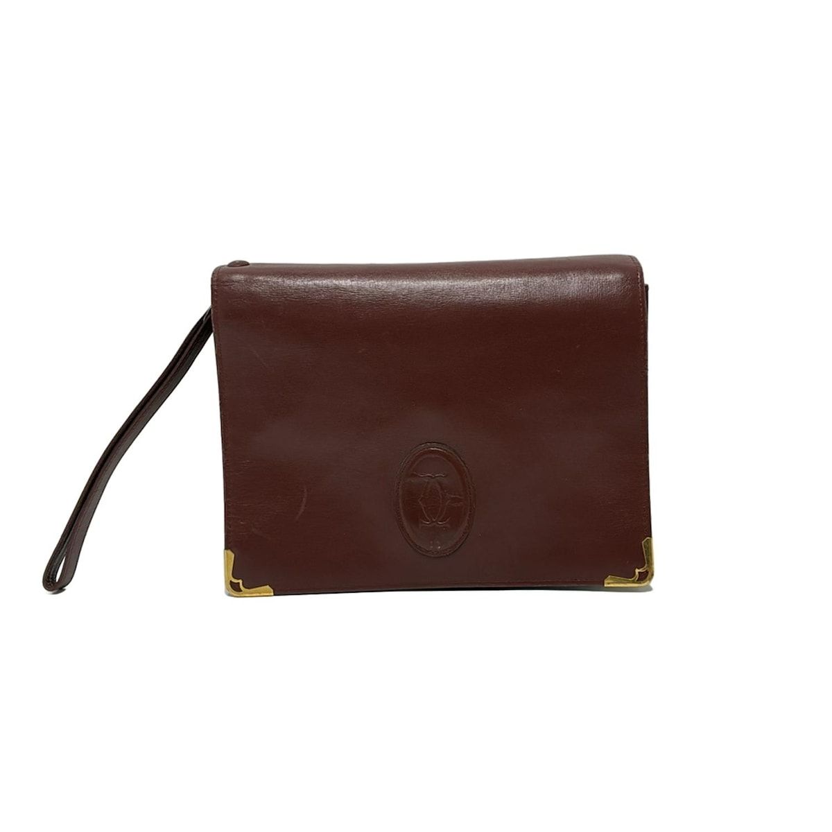 Cartier カルティエ セカンドバッグ マストライン ボルドー レザー