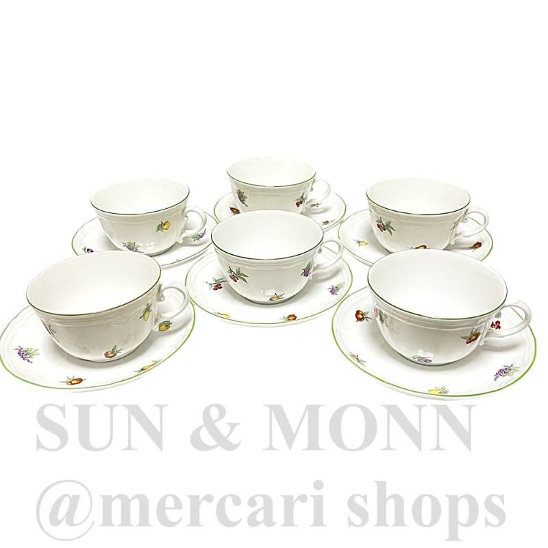 リチャードジノリ アンティコエデン カップ-ソーサー 6点 TD2511