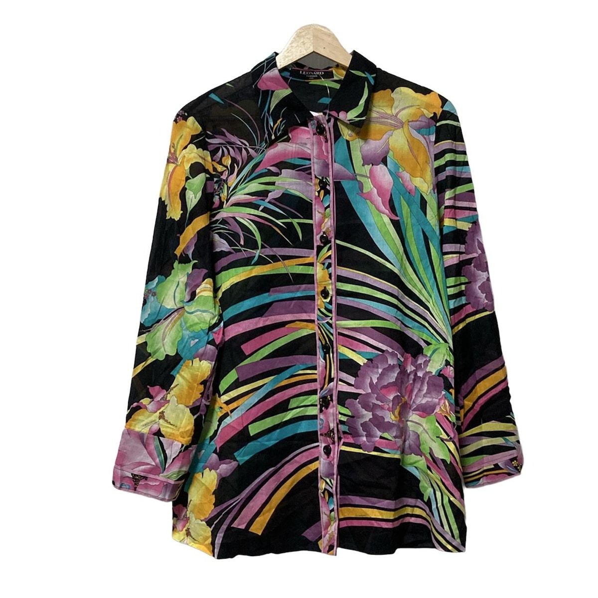 LEONARD(レオナール) ワンピース サイズ13 L レディース美品 - 黒