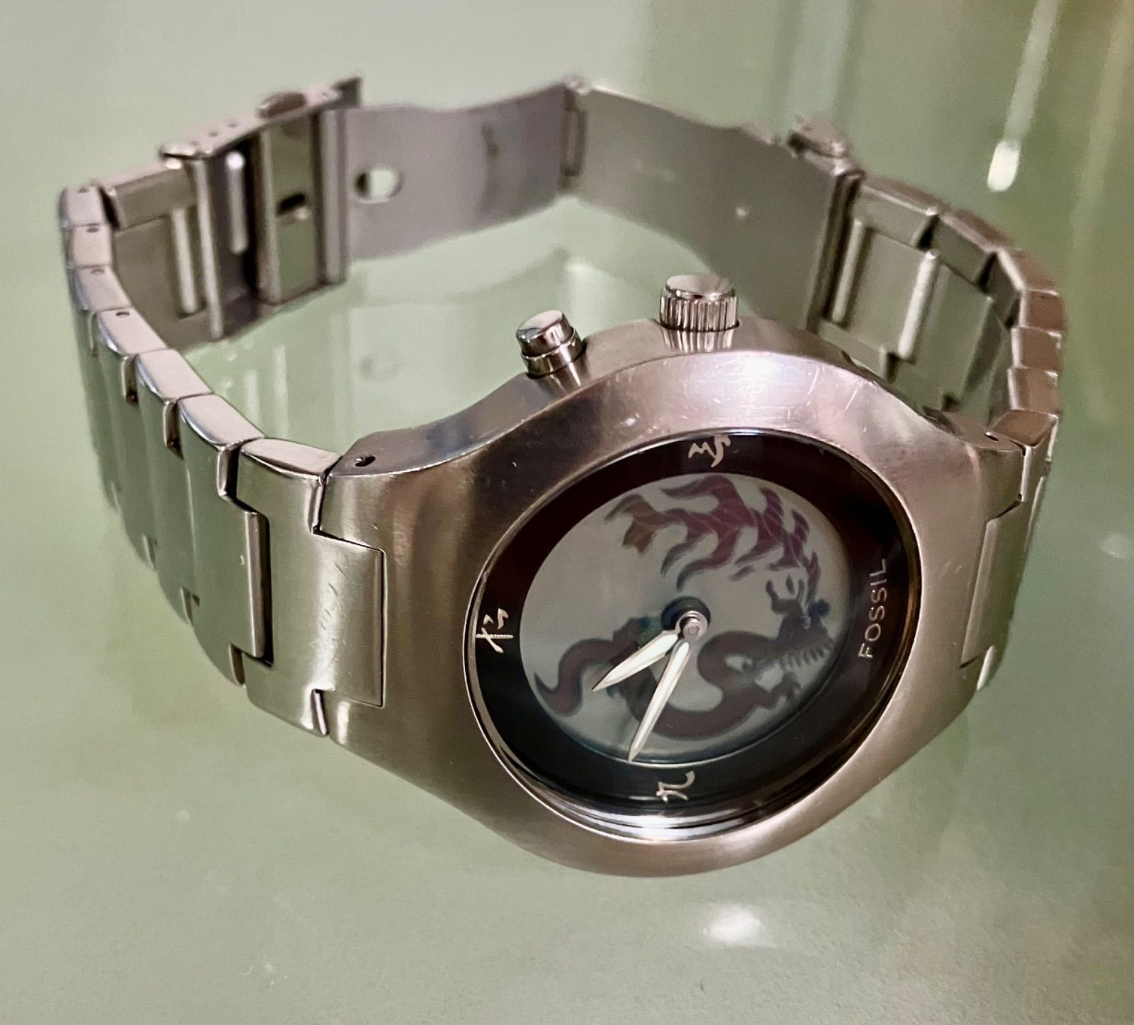 ☆稼働品☆FOSSIL フォッシル☆BIG TIC☆ビッグティック☆龍 ドラゴン
