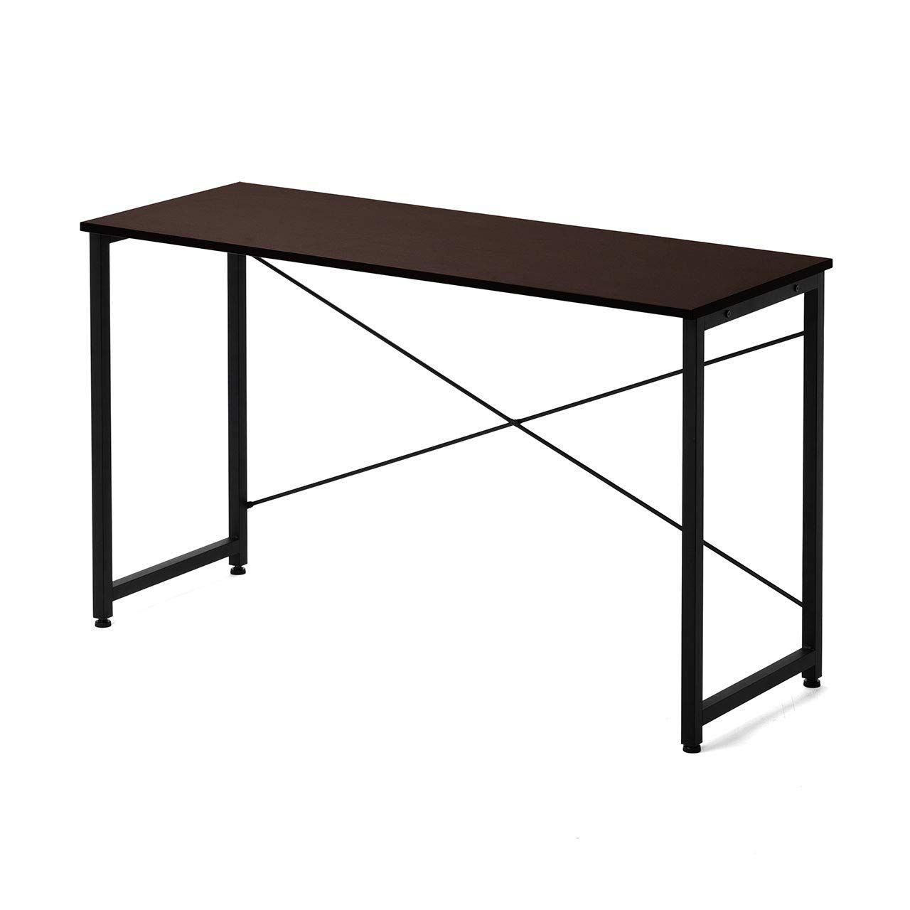 モニターアーム対応 組立簡単 パソコンデスク 幅120×奥行45 cm 机 シンプルワークデスク PCデスク ブラウン サンワダイレクト 100-