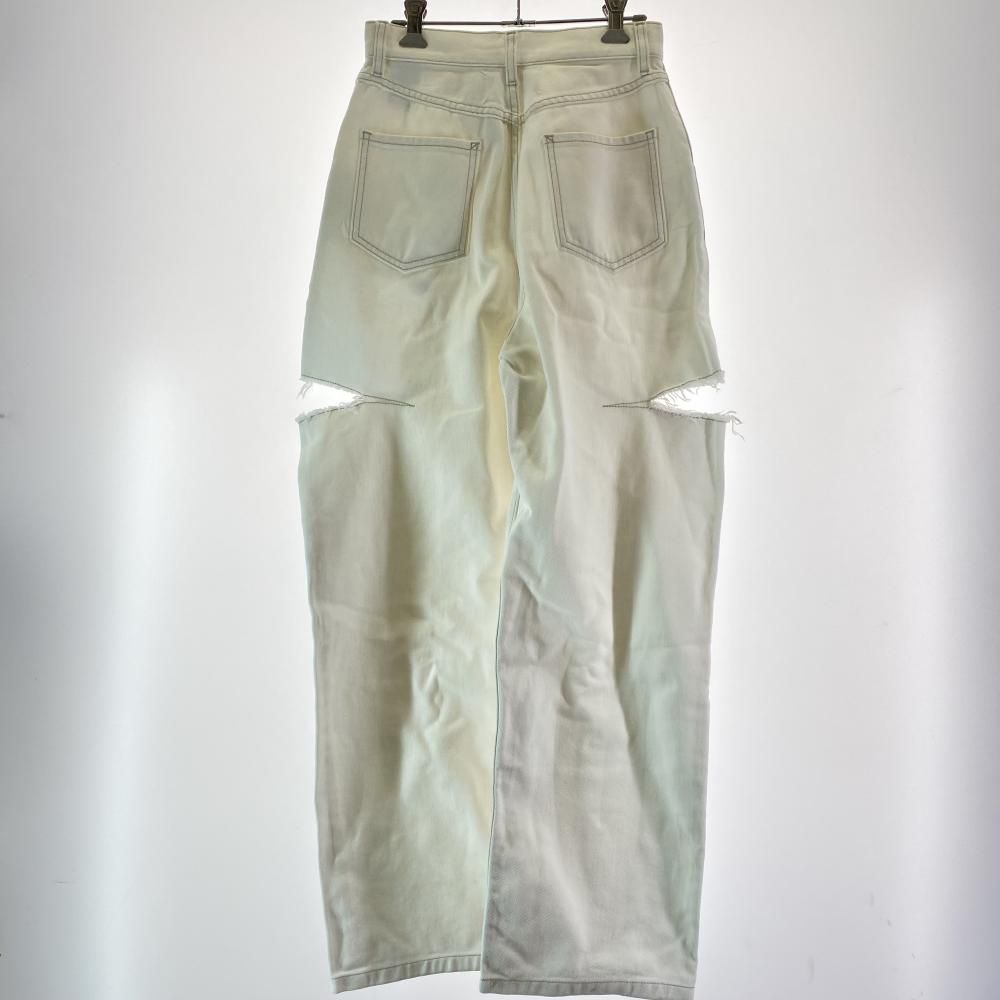  Maison Margiela 1 スラッシュディテール カットオフ デニムパンツ 実寸66 ホワイト タグ欠損 メゾンマルジェラ 17 その他 デニム ジーンズ