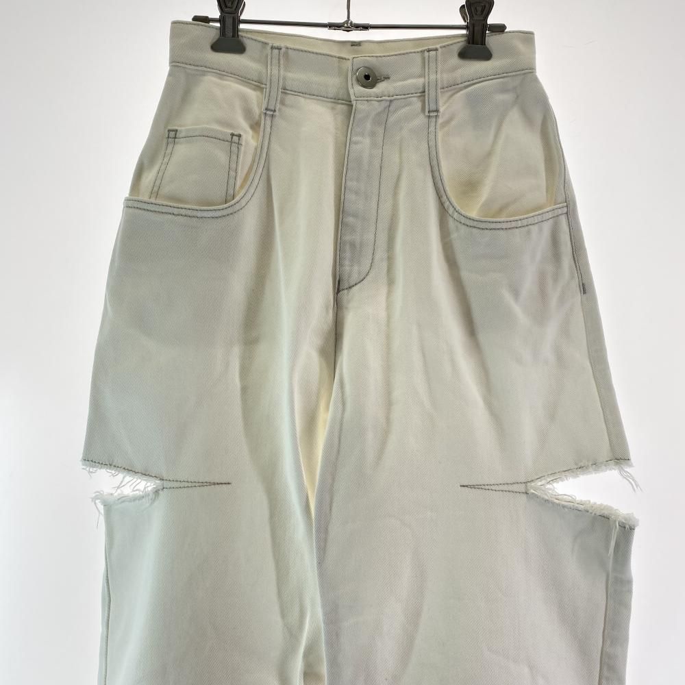 Maison Margiela 1 スラッシュディテール カットオフ デニムパンツ 実寸66 ホワイト タグ欠損 Maison Margiela メゾンマルジェラ 17 240017730245