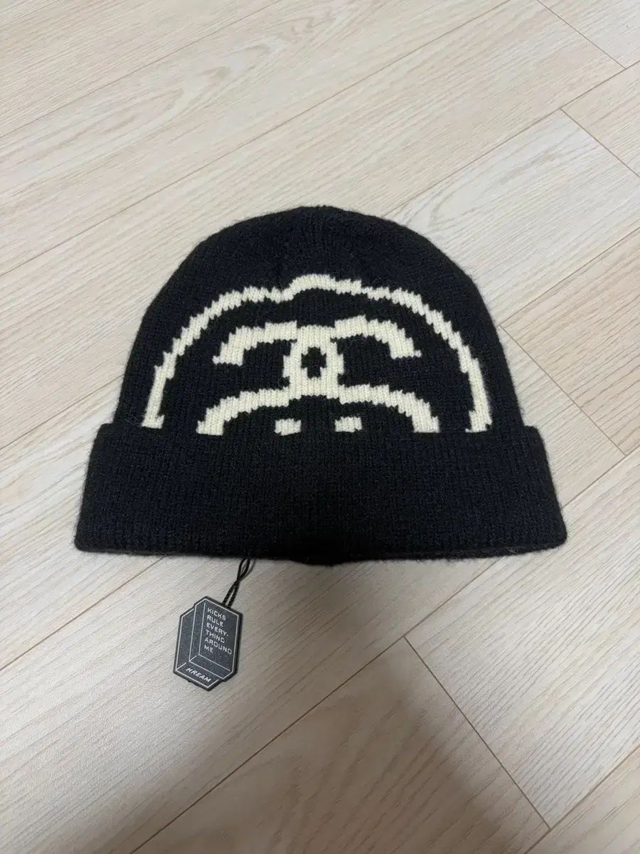 STU BIG リング カフ ビーニー ブラック