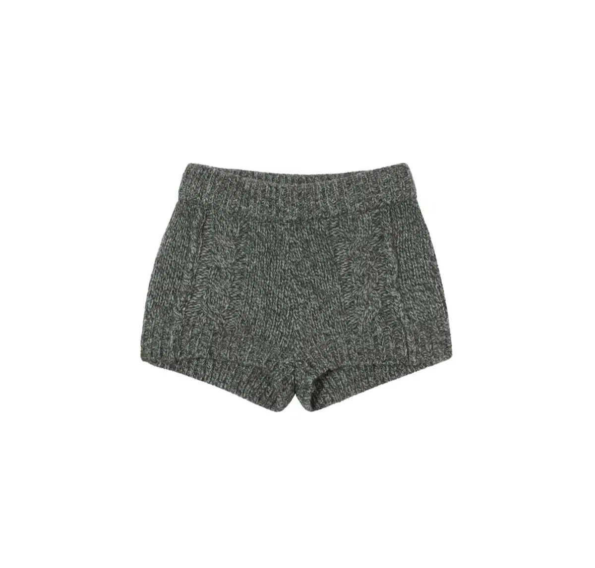 BOHEMSEO ボヘミアンソウル ケーブル ニット ショーツ メランジュグレー